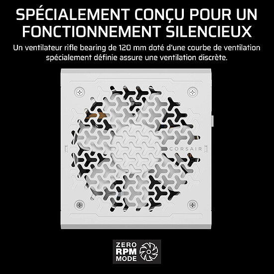 Alimentation PC Corsair RM750e (2025) - Blanc - Autre vue