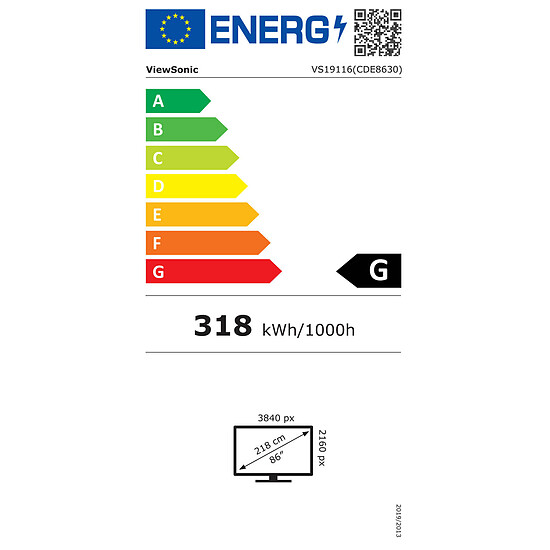 Écran dynamique ViewSonic CDE8630 - Ecran dynamique 4K UHD - Autre vue