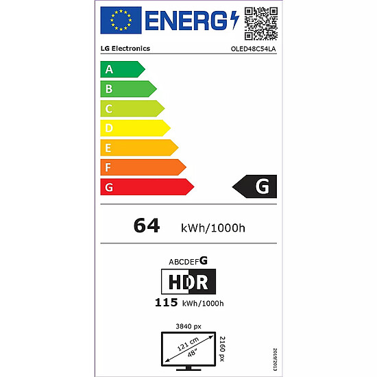 TV LG OLED48C5 - TV OLED 4K UHD HDR - 121 cm  - Autre vue