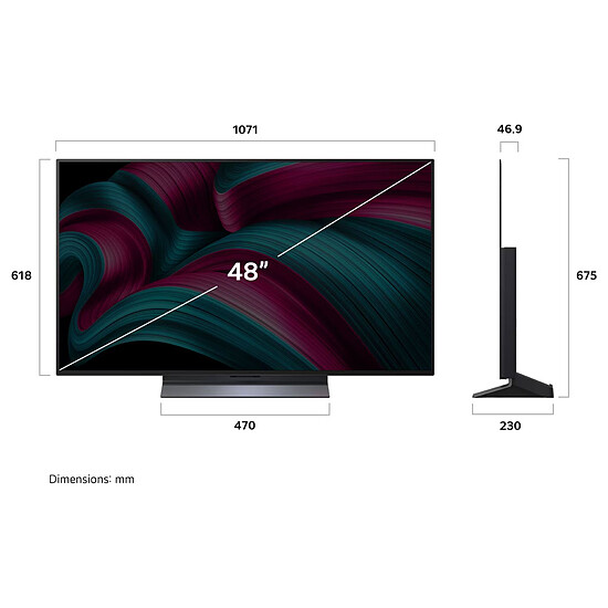 TV LG OLED48C5 - TV OLED 4K UHD HDR - 121 cm  - Autre vue