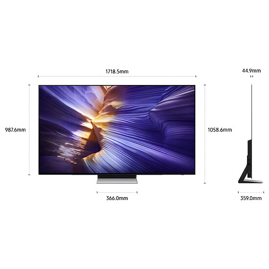 TV Samsung TQ77S90F - TV OLED 4K UHD HDR - 195 cm - Autre vue