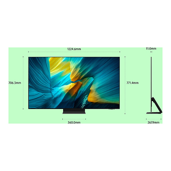 TV Samsung TQ55S95F - TV OLED 4K UHD HDR - 140 cm - Autre vue