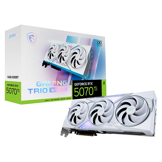 Carte graphique MSI GeForce RTX 5070 Ti 16G GAMING TRIO OC WHITE - Autre vue