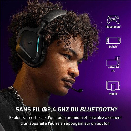 Casque micro Corsair VOID Wireless v2 - Noir - Autre vue