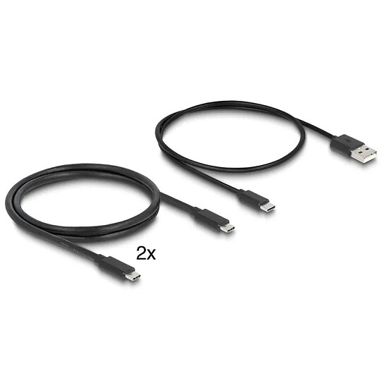 KVM DeLock Commutateur KVM USB-C vers HDMI avec 3 ports USB-A 2.0 - 2 ordinateurs (8K@60Hz) - Autre vue
