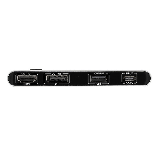 KVM DeLock Commutateur KVM USB-C vers HDMI et DisplayPort 1.4 avec 3 ports USB-A 2.0 - 2 ordinateurs (8K@60Hz) - Autre vue