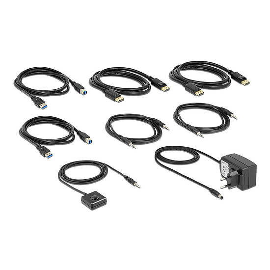 KVM DeLock Commutateur KVM DisplayPort 1.4 - 2 ordinateurs (8K@60Hz) - Autre vue