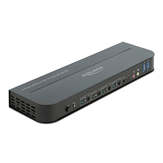 KVM DeLock Switch KVM 4 ports HDMI 4K 60 Hz avec hub USB 3.0 et audio intégré - Autre vue