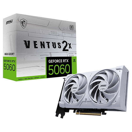 Carte graphique MSI GeForce RTX 5060 8G VENTUS 2X OC WHITE - Autre vue