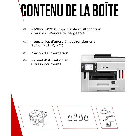 Imprimante jet d'encre Canon MAXIFY GX7150 - Autre vue