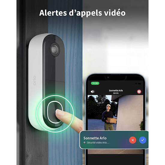 Sonnette connectée Arlo Video Doorbell Essential HD - Autre vue