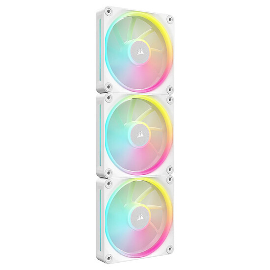 Ventilateur Boîtier Corsair iCUE LINK LX120 RGB Triple Pack - Blanc + iCUE LINK System Hub - Autre vue
