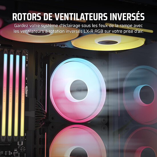 Ventilateur Boîtier Corsair iCUE LINK LX120-R RGB - Noir - Autre vue
