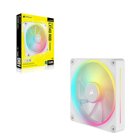 Ventilateur Boîtier Corsair iCUE LINK LX140 RGB - Blanc - Autre vue