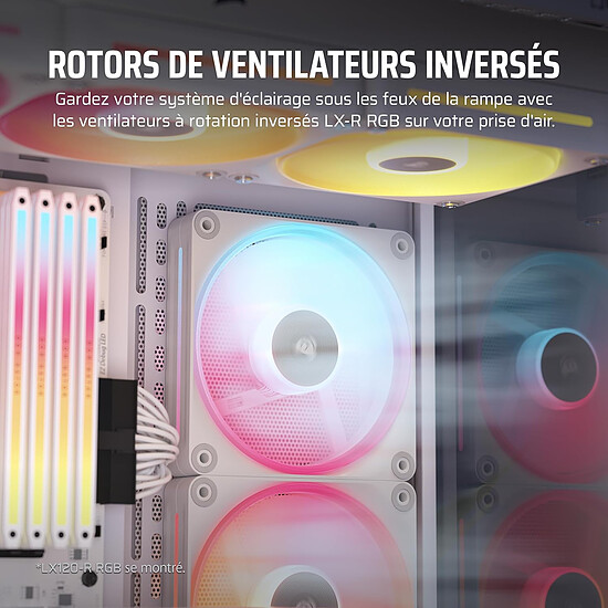 Ventilateur Boîtier Corsair iCUE LINK LX140-R RGB - Blanc - Autre vue