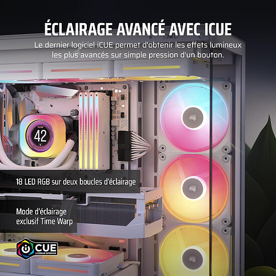Ventilateur Boîtier Corsair iCUE LINK LX140-R RGB - Blanc - Autre vue