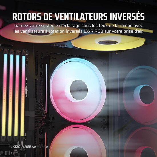 Ventilateur Boîtier Corsair iCUE LINK LX140-R RGB - Noir - Autre vue