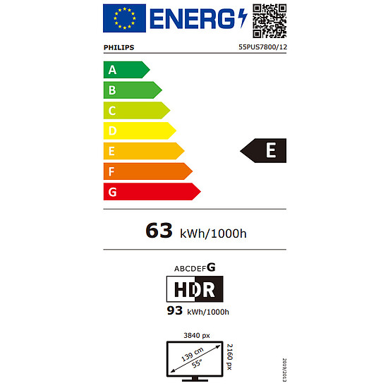 TV PHILIPS 55PUS7800 - TV 4K UHD HDR - 139 cm - Autre vue