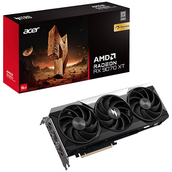 Carte graphique Acer Nitro Radeon RX 9070 XT OC 16 Go
