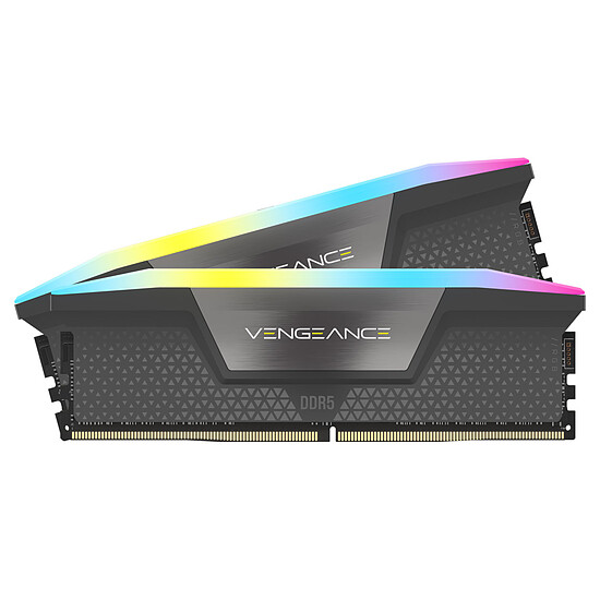 Mémoire RAM Corsair Vengeance RGB Black - 2 x 32 Go (64 Go) - DDR5 6000 MHz - CL38 - Ryzen Edition