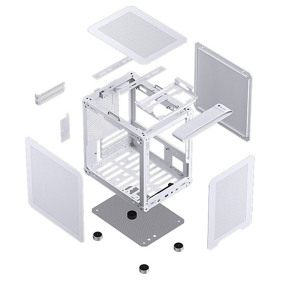 Boîtier PC Jonsbo C6-ITX - Blanc - Autre vue
