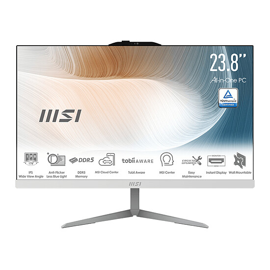 PC de bureau MSI Modern AM242 1M-1083FR Blanc - Windows 11 Pro