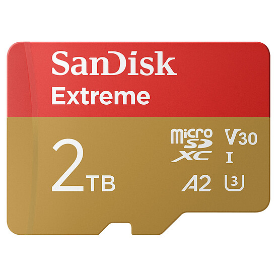 Carte micro SD SanDisk Extreme microSDXC UHS-I U3 2 To + Adaptateur SD - Autre vue