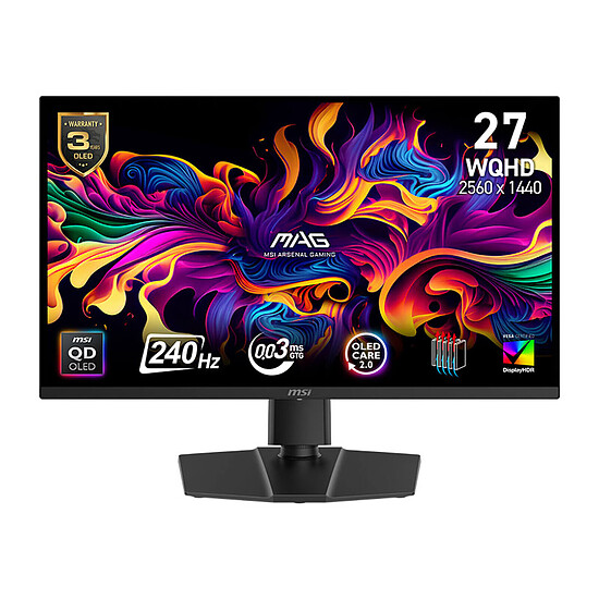 Écran PC MSI MAG 271QP QD-OLED X24
