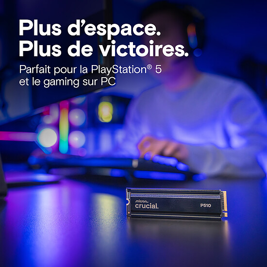 Disque SSD Crucial P510 - 2 To avec dissipateur - Autre vue