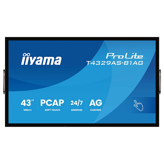 Écran dynamique iiyama 43" LED - ProLite T4329AS-B1AG - Ecran dynamique tactile 4K UHD - Autre vue