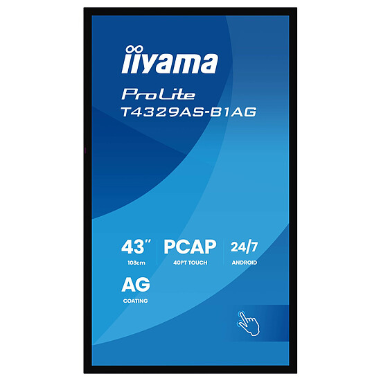 Écran dynamique iiyama 43" LED - ProLite T4329AS-B1AG - Ecran dynamique tactile 4K UHD - Autre vue