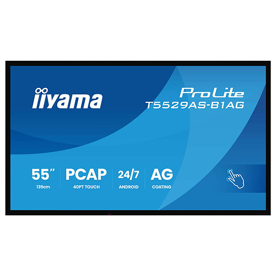 Écran dynamique iiyama 55" LED - ProLite T5529AS-B1AG - Ecran dynamique tactile 4K UHD  - Autre vue