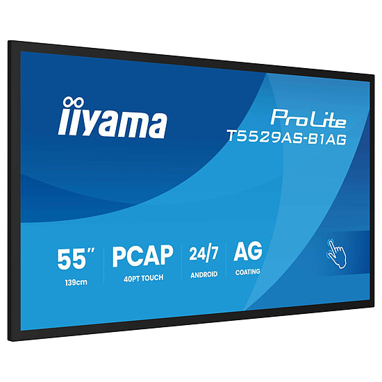 Écran dynamique iiyama 55" LED - ProLite T5529AS-B1AG - Ecran dynamique tactile 4K UHD  - Autre vue