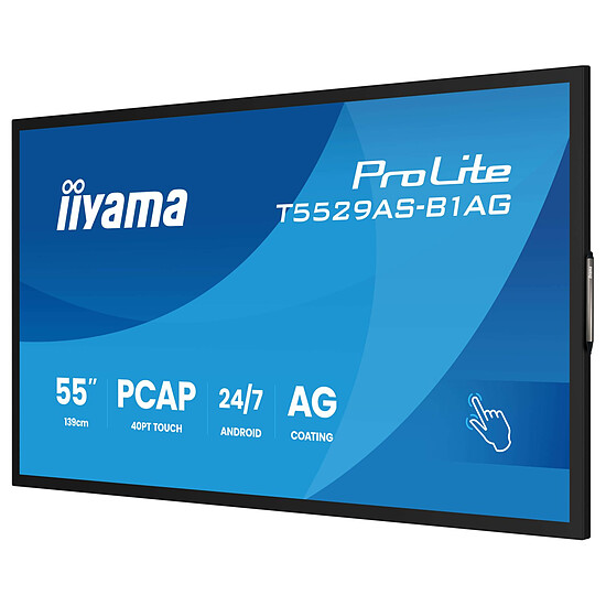 Écran dynamique iiyama 55" LED - ProLite T5529AS-B1AG - Ecran dynamique tactile 4K UHD  - Autre vue
