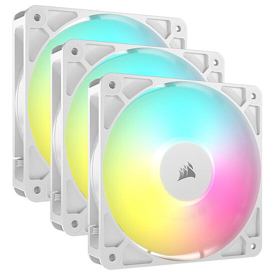 Ventilateur Boîtier Corsair RS120 ARGB Triple Pack - Blanc - Autre vue