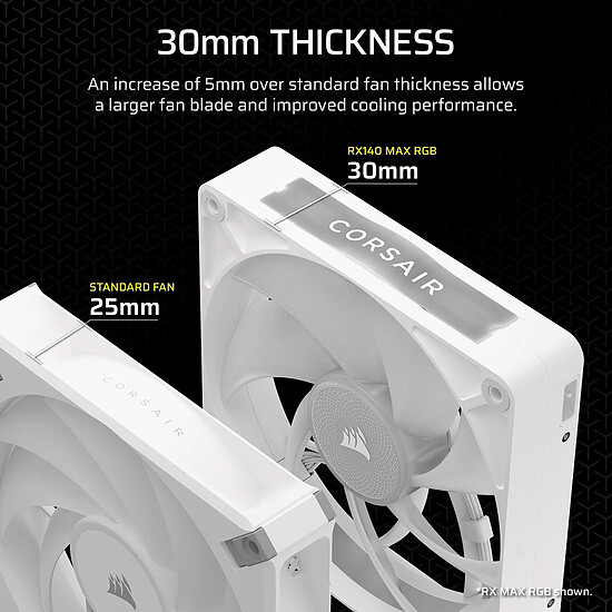 Ventilateur Boîtier Corsair iCUE LINK RX140 MAX RGB - Blanc - Autre vue