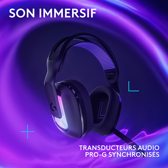 Casque micro Logitech G G522 Lightspeed - Noir - Autre vue