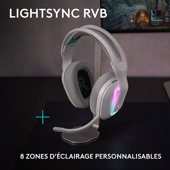 Casque micro Logitech G G522 Lightspeed - Blanc - Autre vue