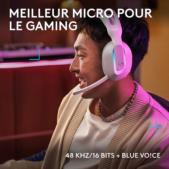 Casque micro Logitech G G522 Lightspeed - Blanc - Autre vue