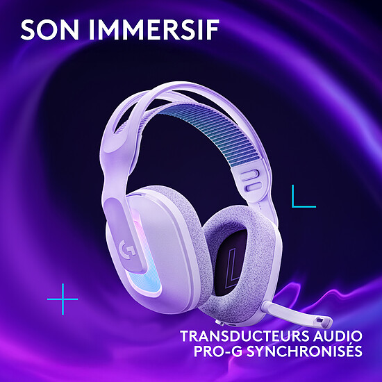 Casque micro Logitech G G522 Lightspeed - Blanc - Autre vue