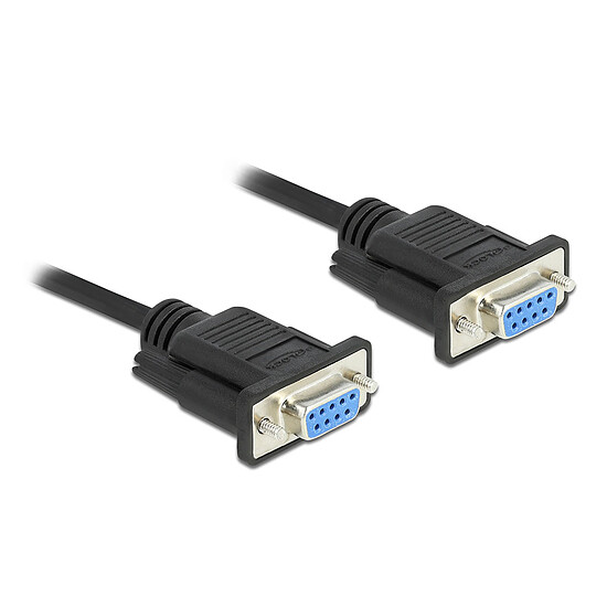 Câble série DeLock Câble null modem série DB9 RS232 - F/F  Noir - 5 m - Autre vue