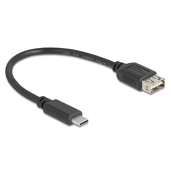 Câble USB DeLock USB-C / USB-A 2.0 - 0.2 m - Autre vue