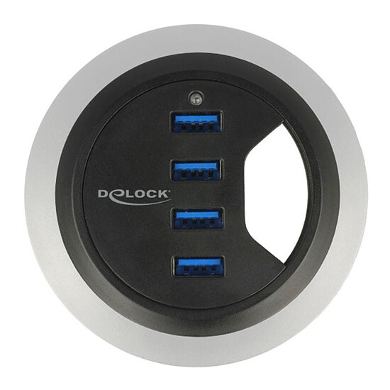 Hub USB DeLock Hub de bureau USB-A 3.0 à 4 ports - Autre vue