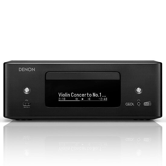 Mini-chaine Denon RCD-N12DAB Noir + Klipsch RP-600M II Noyer - Autre vue