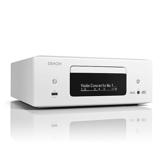 Mini-chaine Denon RCD-N12DAB Blanc + Klipsch RP-600M II Noyer - Autre vue
