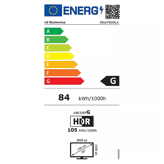 TV LG 55UA75006LA - TV 4K UHD HDR - 139 cm  - Autre vue