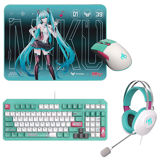 Clavier souris gamer Asus TUF Hatsune Miku Bundle