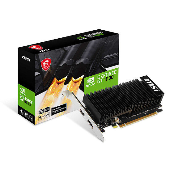 Carte graphique MSI GeForce GT 1030 LP OC - 4 Go (DDR4)