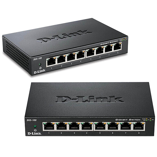 Switch et Commutateur D-Link DGS-108 x2 - Autre vue