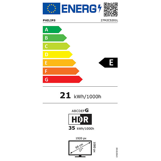 Écran PC Philips Evnia 27M2C5201L - Autre vue